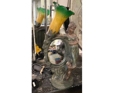 ART NOUVEAU STYLEDRESSING MIRROR LAMP