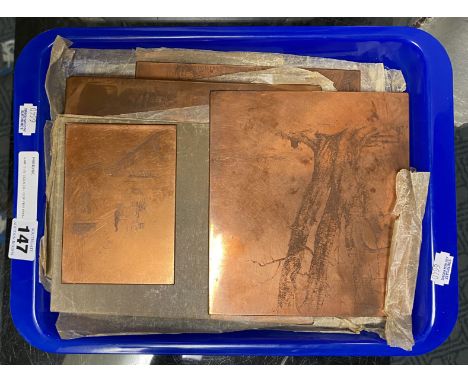 VARIOUS SCENES / COPPER PRINT BOOK PLATESThere are approximately 15 copper plates included in this lot.