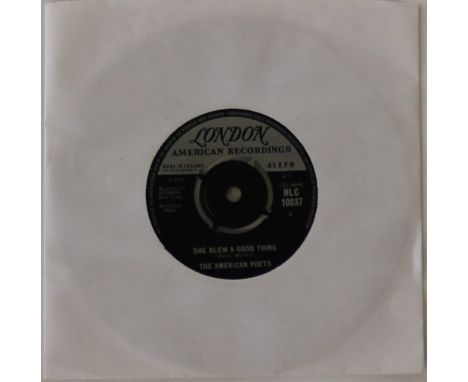 THE AMERICAN POETS - SHE BLEW A GOOD THING - Fantastic 45 single of She Blew A Good Thing (HLC 10037). The American Poets rel