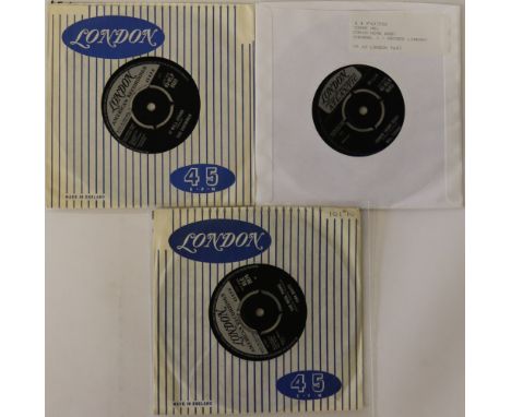 FIRST PRESSING LONDON SOUL SINGLES - A lovely set of 3 x 7" singles, all on black and silver 'silver top' London labels indic