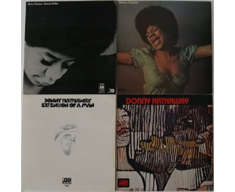 DONNY HATHAWAY/MERRY CLAYTON - Terrific pack of 4 x highly sought after original UK issue LPs. (Hathaway) titles are S/T (Atl