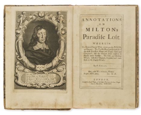 Milton (John).- Hume (Patrick) Annotations on Milton's Paradise Lost. Wherein the Texts of Sacred Writ, relating to the poem,