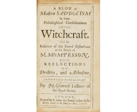 Witchcraft.- Glanvill (Joseph) A Blow at Modern Sadducism In some Philosophical Considerations about Witchcraft, fourth editi