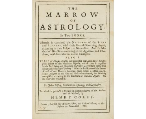 Kirby (Richard) The Marrow of Astrology, 3 parts in 1, first collected edition, diagrams and tables, some light foxing, stain