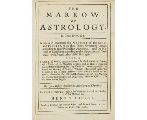 Kirby (Richard) The Marrow of Astrology, 3 parts in 1, first collected edition, diagrams and tables, some light foxing, stain