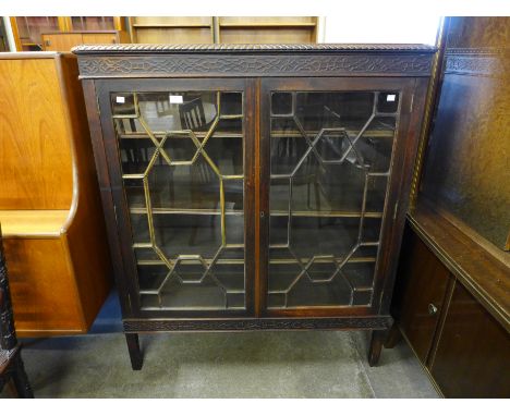 An Edward VII Chippendale Revival mahogany bookcase 