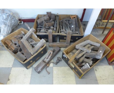 A large quantity of woodworking tools 