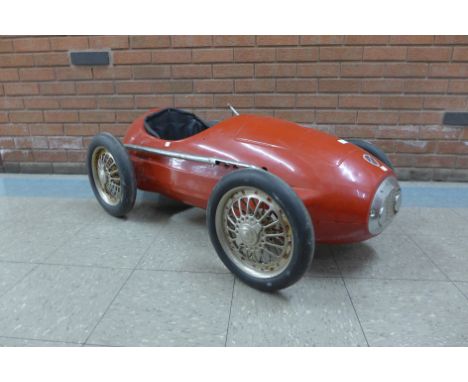 A vintage Alfa Romeo child's pedal car 