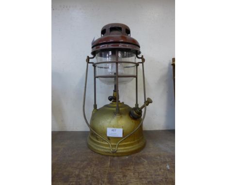 A Tilley lamp 