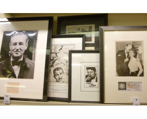 Five framed entertainment related photographs, viz. Mary Martin and Noel Coward in 'Ford Star Jubilee'; Noel Coward and Yvonn