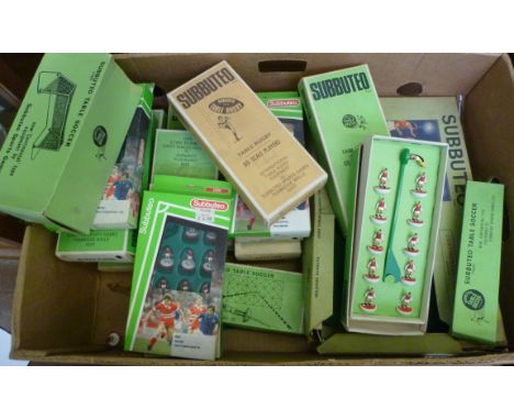 Eighteen Subbuteo football teams and a Continental display edition  each boxed       RAB