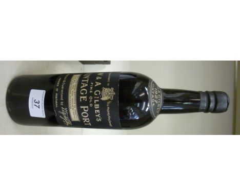 A bottle of W & A Gilbey's 1927 vintage port      TO9