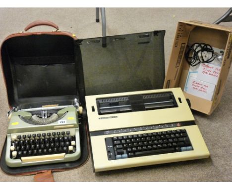 Cased Imperial Good Companion typewriter, a Silver Reed XEX42 word processor etc