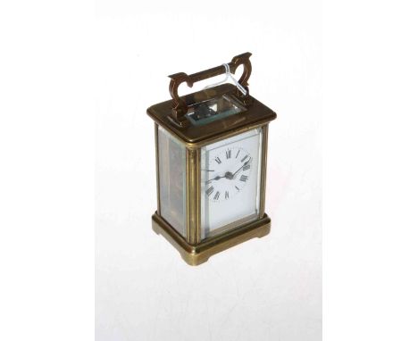 Gilt brass carriage clock.