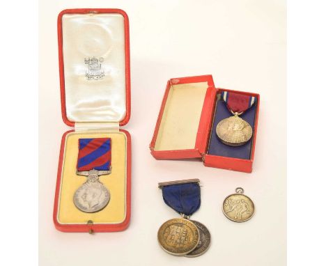 Quantity of Royal Household medals to include type 2 GRVI Royal Household faithful service medal to Walter Francis Larrington