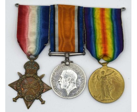 Three First World War medals to include 1914-15 star engraved Sgt E.A.Hall S.A.S.C, British 1914-18 war medal impressed to K.
