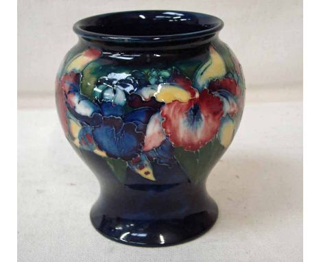 A William Moorcroft Orchid pattern vase, pre 1950 signed in blue with initials, facsimile signature and stamped 'Potter to th