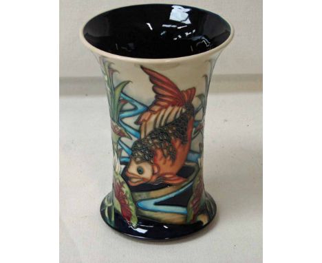 A modern Moorcroft pottery limited edition Derwent pattern vase by Philip Gibson, signed and dated 2004, numbered 143/200 and