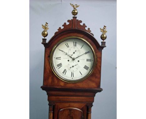 A Scott, Leslie, an 18th century Scottish mahogany longcase clock, of pleasing smaller proportions, eight day movement striki