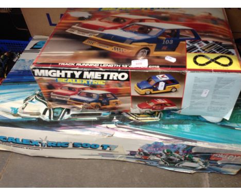 SCALEXTRIC MIGHTY METRO AND 500TT SETS        RFO
