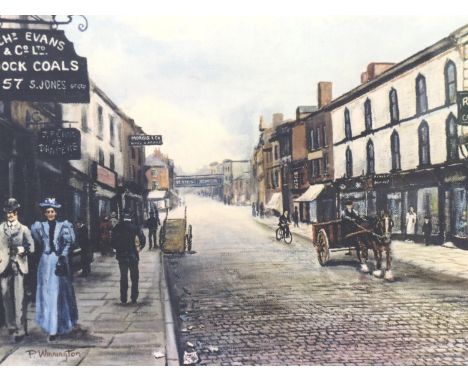 P Winnington (20th century): colour print, House Market Street Warrington 1913, limited edition 173/750 signed in pencil, 19 