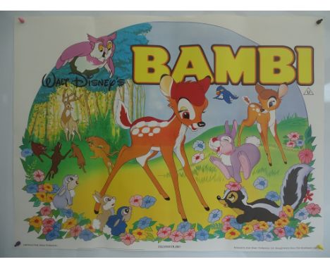 BAMBI (1985 Release) - UK Quad Film Poster - Classic WALT DISNEY animated adventure - 30" x 40" (76 x 101.5  cm) - Rolled (as