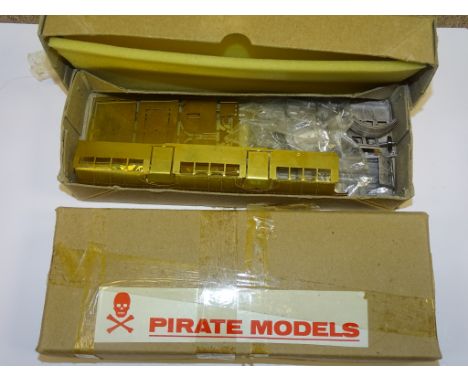 OO GAUGE MODEL RAILWAYS - A PAIR OF UNBUILT WHITE METAL AND BRASS KITS by PIRATE MODELS - NO R.003 LONDON TRANSPORT 1959/62 T