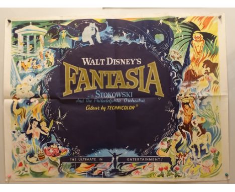 FANTASIA (1968 Release) - UK Quad Film Poster - 30" x 40" (76 x 101.5 cm) - Folded (as issued) - Very Fine