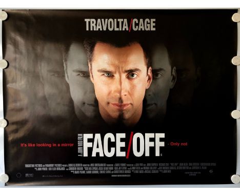 FACE/OFF (1997) Lot x 3 - UK Quads x 2 - Advance Teaser &amp; Main Design - (30" x 40" - 76 x 101.5 cm) &amp; British Double 
