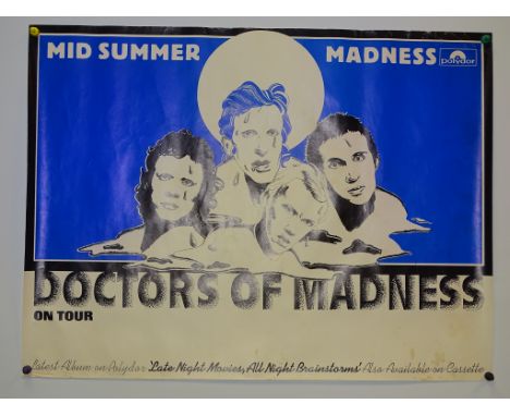 DOCTORS OF MADNESS (1976) - 2 x Polydor promotional poster for the DOCTORS OF MADNESS debut album LATE NIGHT MOVIES, ALL NIGH