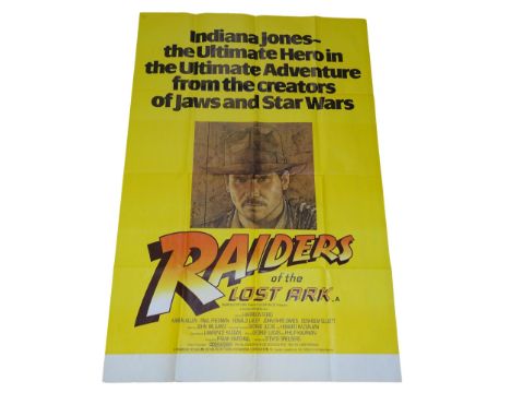 INDIANA JONES: RAIDERS OF THE LOST ARK (1981)  - 60" x 40" Movie Poster - Folded (as issued) Fine