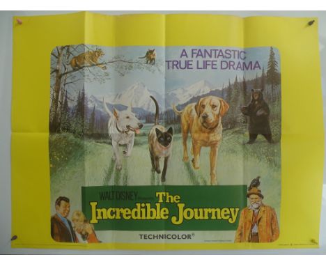 THE INCREDIBLE JOURNEY (1963) - FIRST RELEASE - Brian Bysouth artwork - UK Quad Film Poster - 30" x 40" (76 x 101.5 cm) - Fol