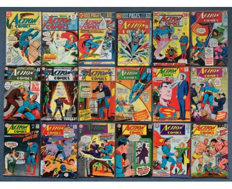 ACTION COMICS (SUPERMAN) LOT - (18 in Lot) - (1967 - 1977 - DC) GD - VFN (on average) - To include ACTION COMICS # 348, 352, 