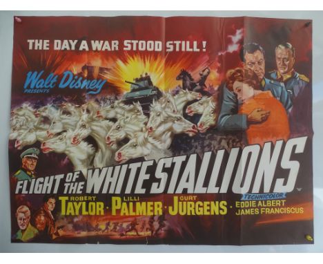 FLIGHT OF THE WHITE STALLIONS (1963) - British UK Quad Film Poster - 30" x 40" (76 x 101.5 cm) - Folded (as issued) - Fine pl