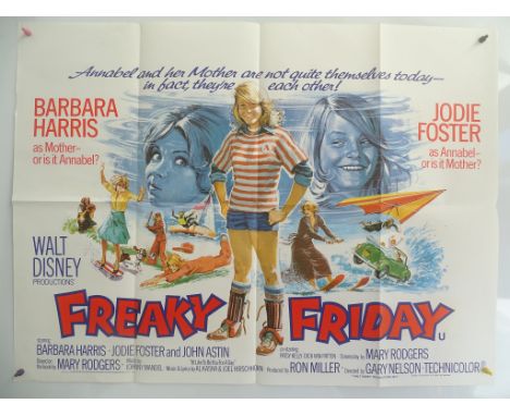 FREAKY FRIDAY (1976) - UK Quad Film Poster - FIRST RELEASE - Classic WALT DISNEY live action adventure with JODIE FOSTER - 30