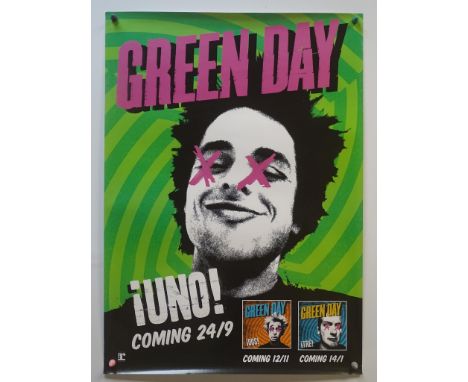 GREEN DAY: UNO (2012) - Official promotional poster for GREEN DAY: UNO album - Near Mint minus (on average) 