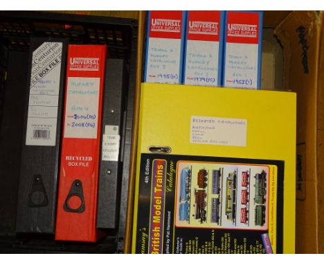 A LARGE QUANTITY OF HORNBY AND TRIANG CATALOGUES FROM THE 1950S ONWARDS together with ASSORTED AIRFIX/DAPOL/LIMA/PECO AND REP