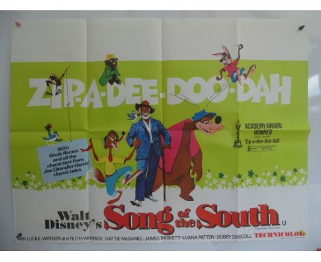 SONG OF THE SOUTH (1960's/70's Release) Lot x 2 - UK Quad Film Poster (30" x 40" - 76 x 101.5 cm) Folded (as issued) &amp; a 