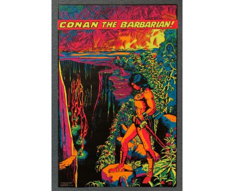 CONAN THE BARBARIAN (1971) - Marvel Third Eye 'Black Light' poster #4024 - Poster designed by Barry Windsor-Smith featuring a