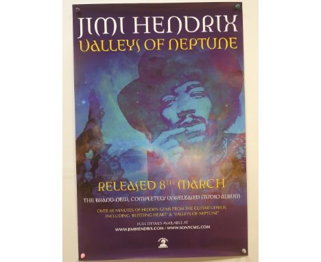 JIMI HENDRIX: VALLEYS OF NEPTUNE (2010) - Official promotional poster for the JIMI HENDRIX: VALLEYS OF NEPTUNE album. The 201