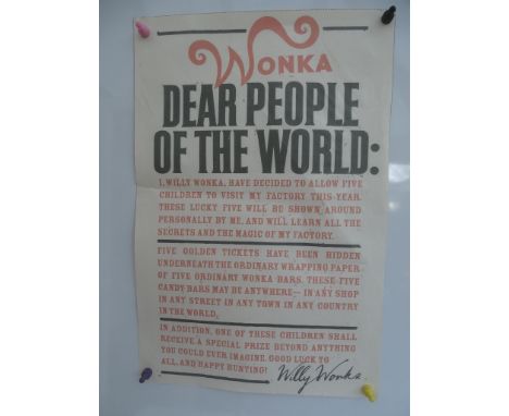 CHARLIE &amp; THE CHOCOLATE FACTORY (2005) - A 'faux' poster produced and printed for Tim Burton's 2005 Willy Wonka movie sta