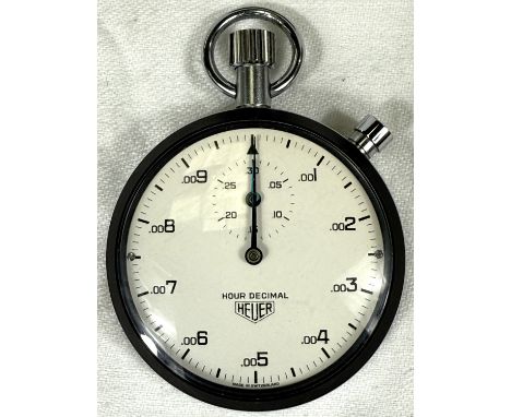 A vintage Heuer Hour Decimal stop watch