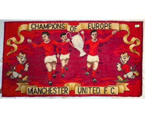A 1968 Manchester United Champions of Europe rug