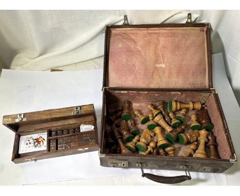 A chess set, crib box, Pelham theatre