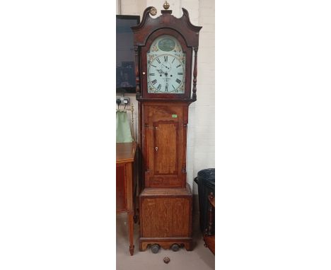 C &amp; J Coats Luton painted dial 8 day longcase clock.