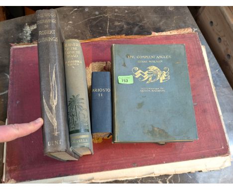 The Complete Angler Izaak Walton illustrated by Arthur Rackham; The Wood Engravings of Robert Gibbings, other books
