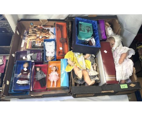 An early 20th century German bisque headed doll by Simon &amp; Halbig and a collection of mid century world costume and other