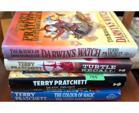 Terry Pratchett, Death Trilogy with dust wrapper, The Colour of Magic/ The Light Fantastic Colin Smythe Limited and Turtle Re