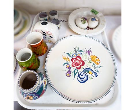 POOLE - 3 plates, 25cm, ashtray, egg cups etc