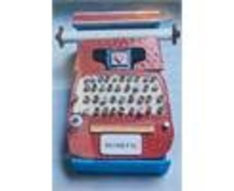 Roger Selden, Typewriter (1974), colour photographic poster, Italy: Printed by Elli &amp; Pagani, 67cm by 47cm, framed &amp; 
